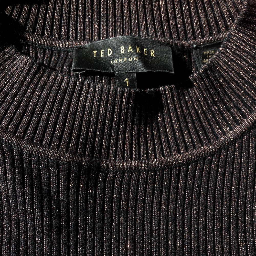 NWOT - Ted Baker Ribbed Knit Long Sleeve Top / Sweater